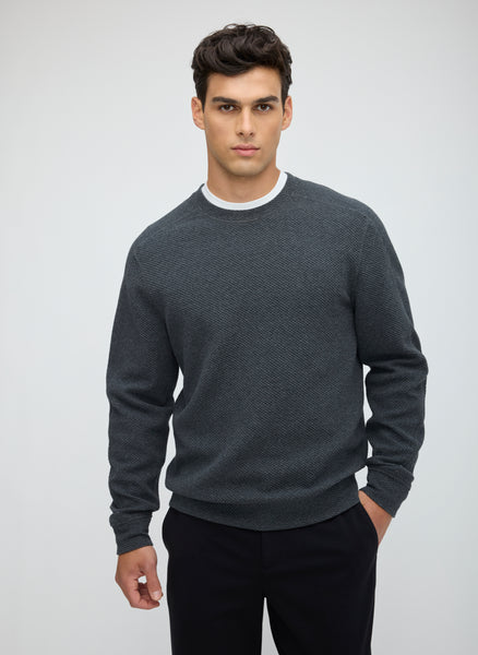 Textured Crew Sweatshirt