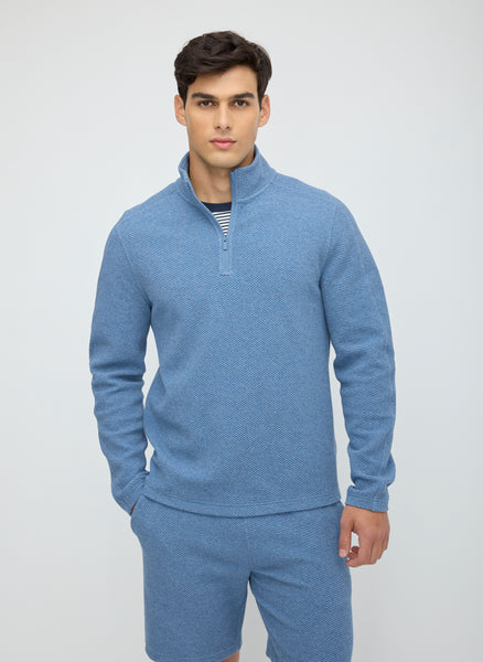 Textured 1/4 Zip Sweatshirt
