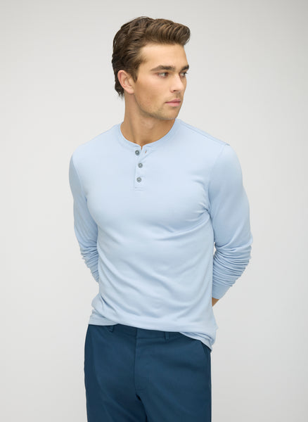 Brushed Long Sleeve Henley
