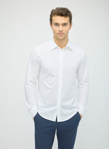 City Tech Long Sleeve Slim Fit Textured Shirt