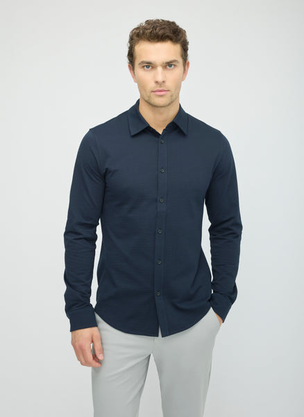 City Tech Long Sleeve Slim Fit Textured Shirt