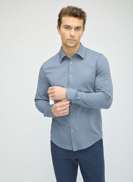 City Tech Long Sleeve Slim Fit Textured Shirt