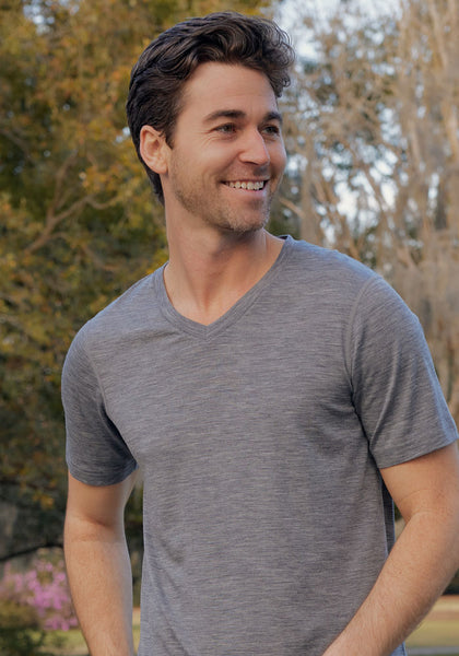 Ashton V Neck - Graphite Heather