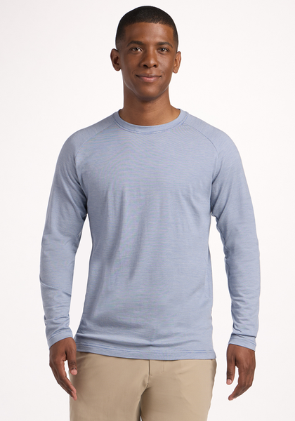 Essential Tee - Blue Sand Mini Stripe