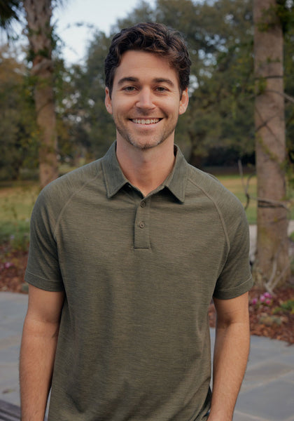 Summit Polo • Final Sale - Sage Olive Melange